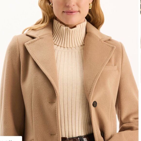 Tyler Boe Perry Mid Length Camel Coat Size XS. NWT - Picture 4 of 7